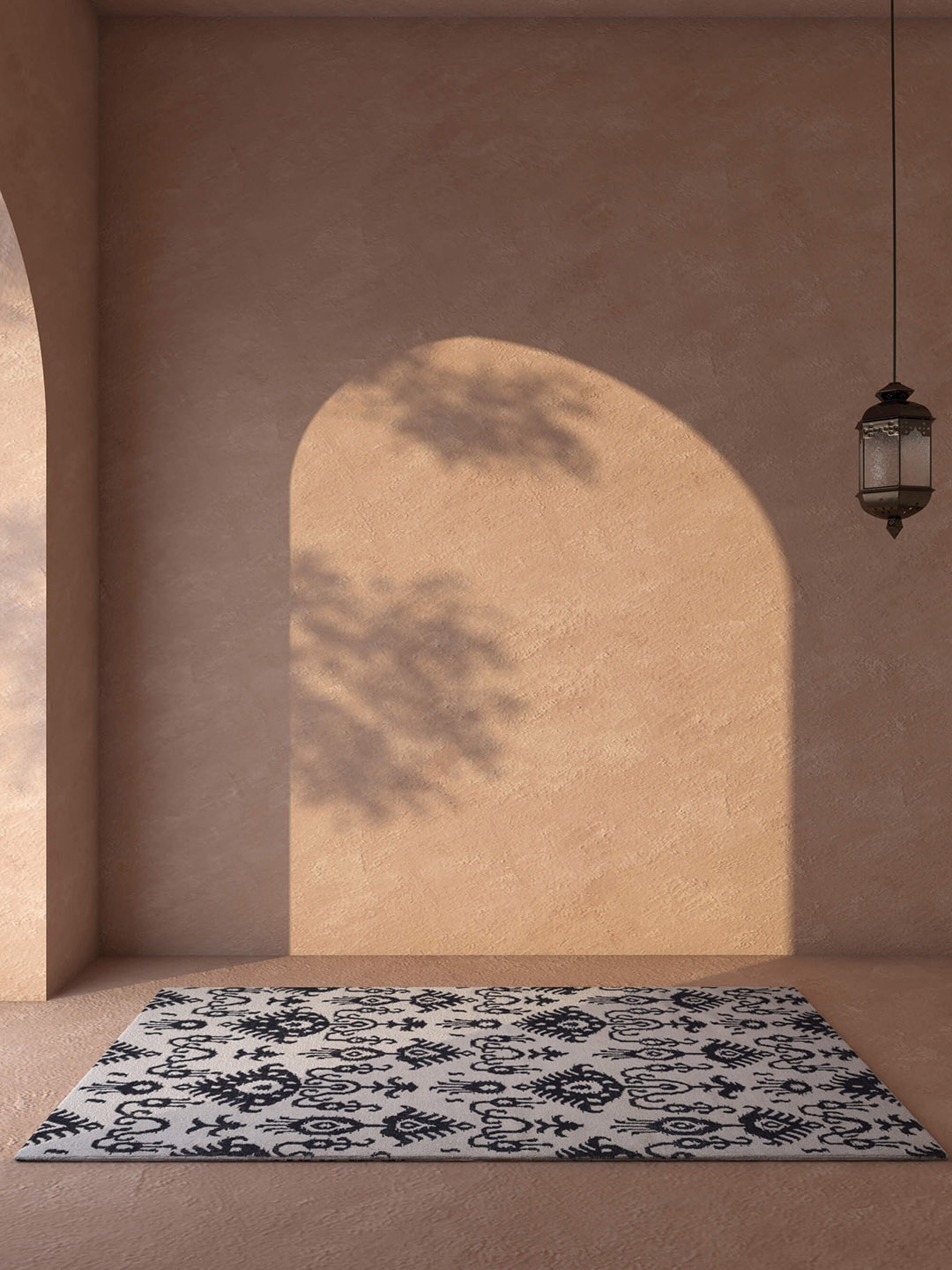 

Jaipur Rugs Grey & Black Floral Pattern Woolen Rectangular Carpet