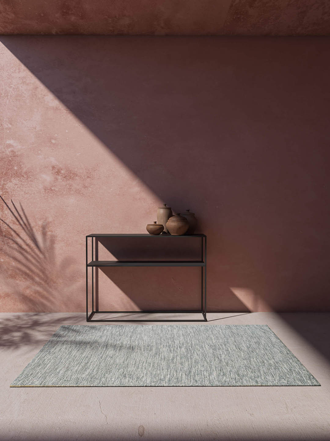 

Jaipur Rugs Aqua Collection Green & Grey Geometric Design Woolen Dhurrie Carpet