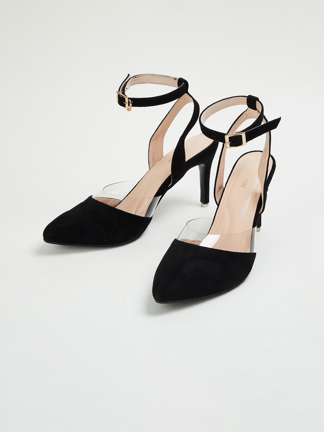 

Ginger by Lifestyle Pointed Toe Stiletto Heel Mules, Black