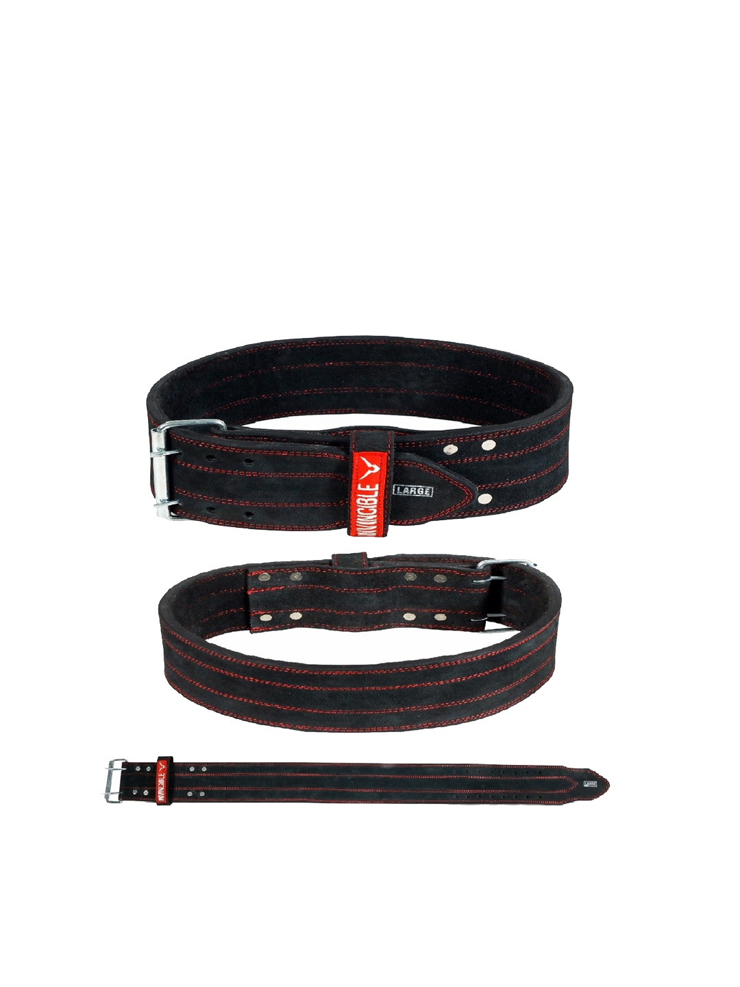 

Invincible Heavy Duty Weight Lifting Leather Belt 4 Inches, Black