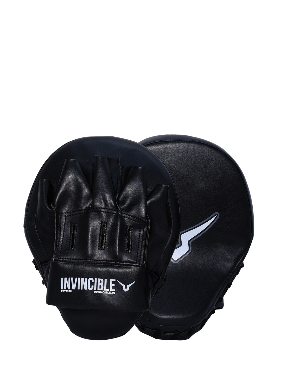 

Invincible Set Of 2 Boxing Training Punch Mits Pad, Black
