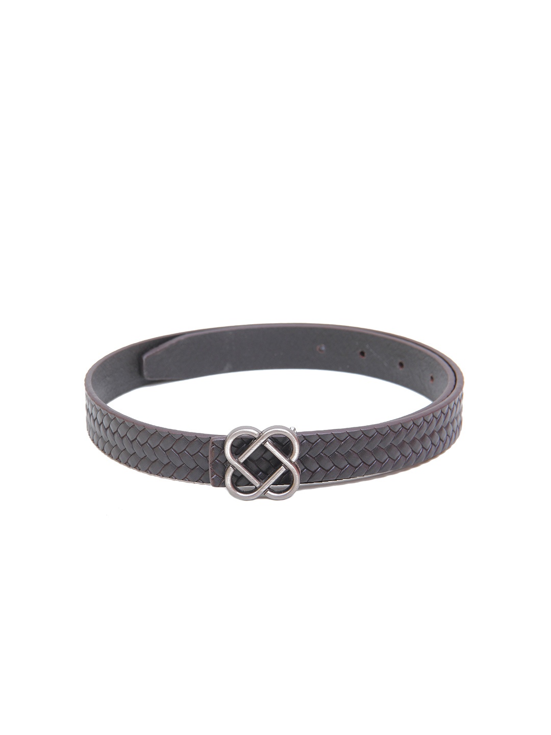 

Calvadoss Girls Textured Leather Belt, Brown