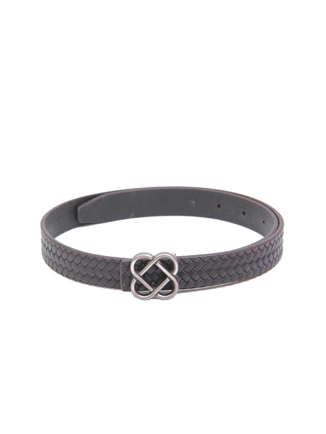 

Calvadoss Women Textured Leather Belt, Brown