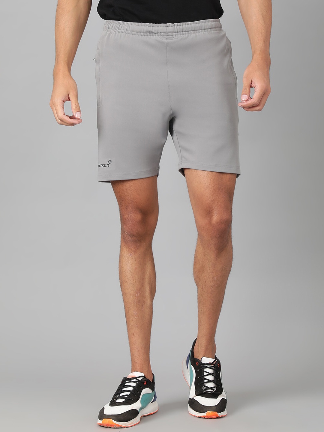 

SPORT SUN Men Mid Rise Sports Shorts, Grey