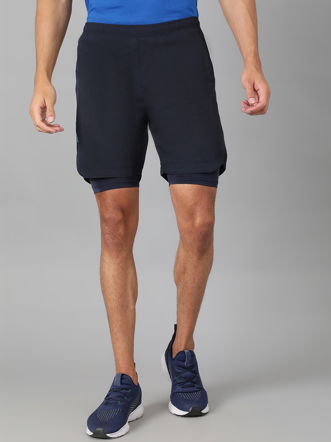 

SPORT SUN Men Mid-Rise Sports Shorts, Navy blue