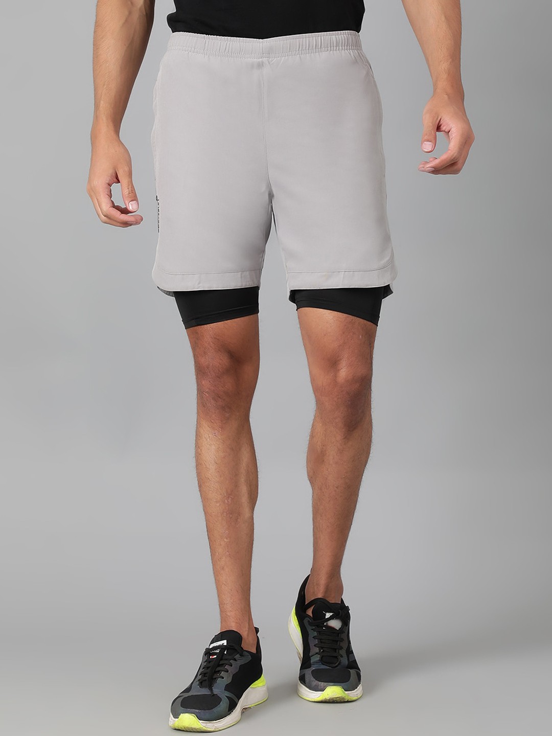 

SPORT SUN Men Mid-Rise Sports Shorts, Grey