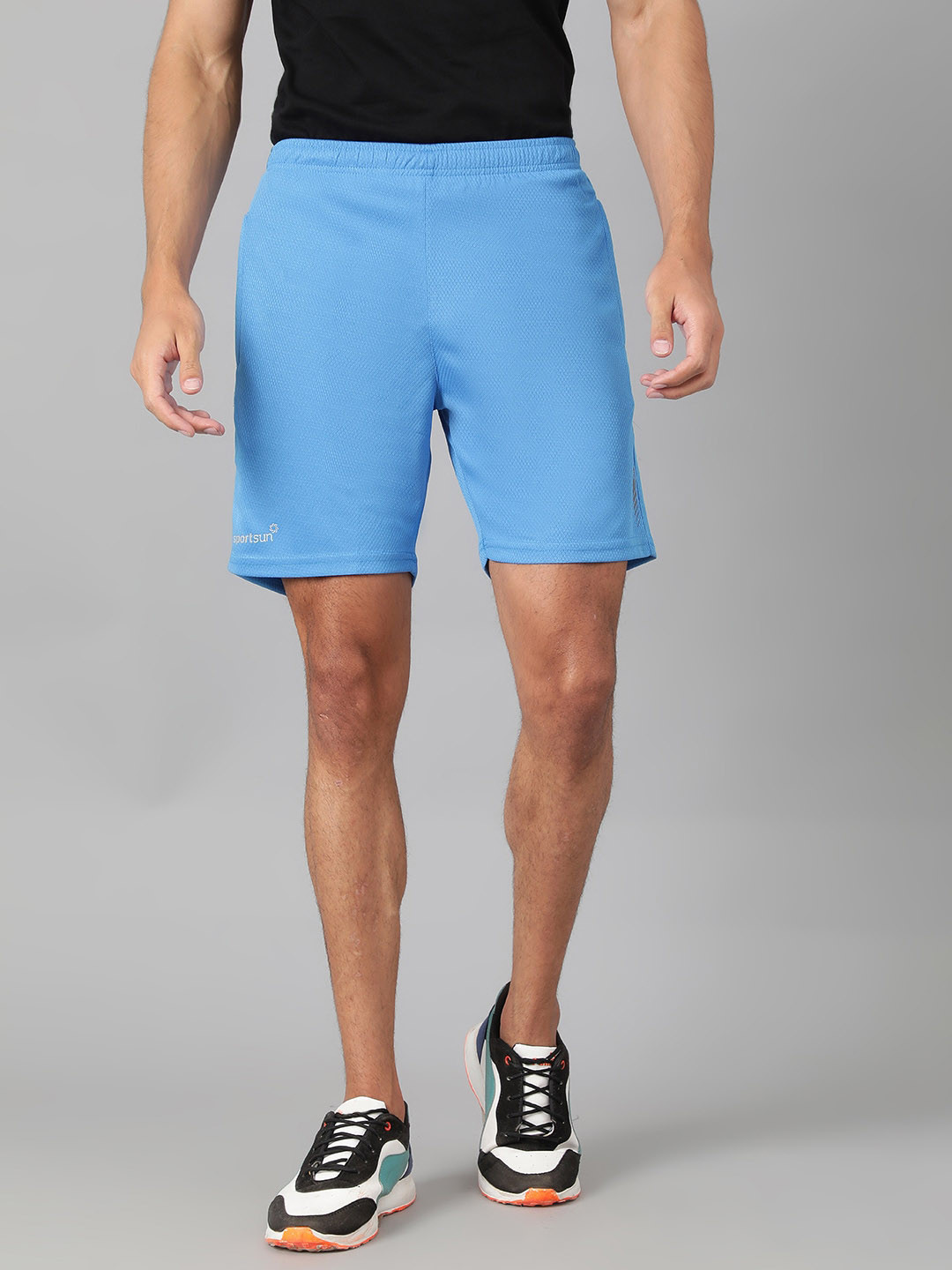 

SPORT SUN Men Mid-Rise Above Knee Sports Shorts, Blue
