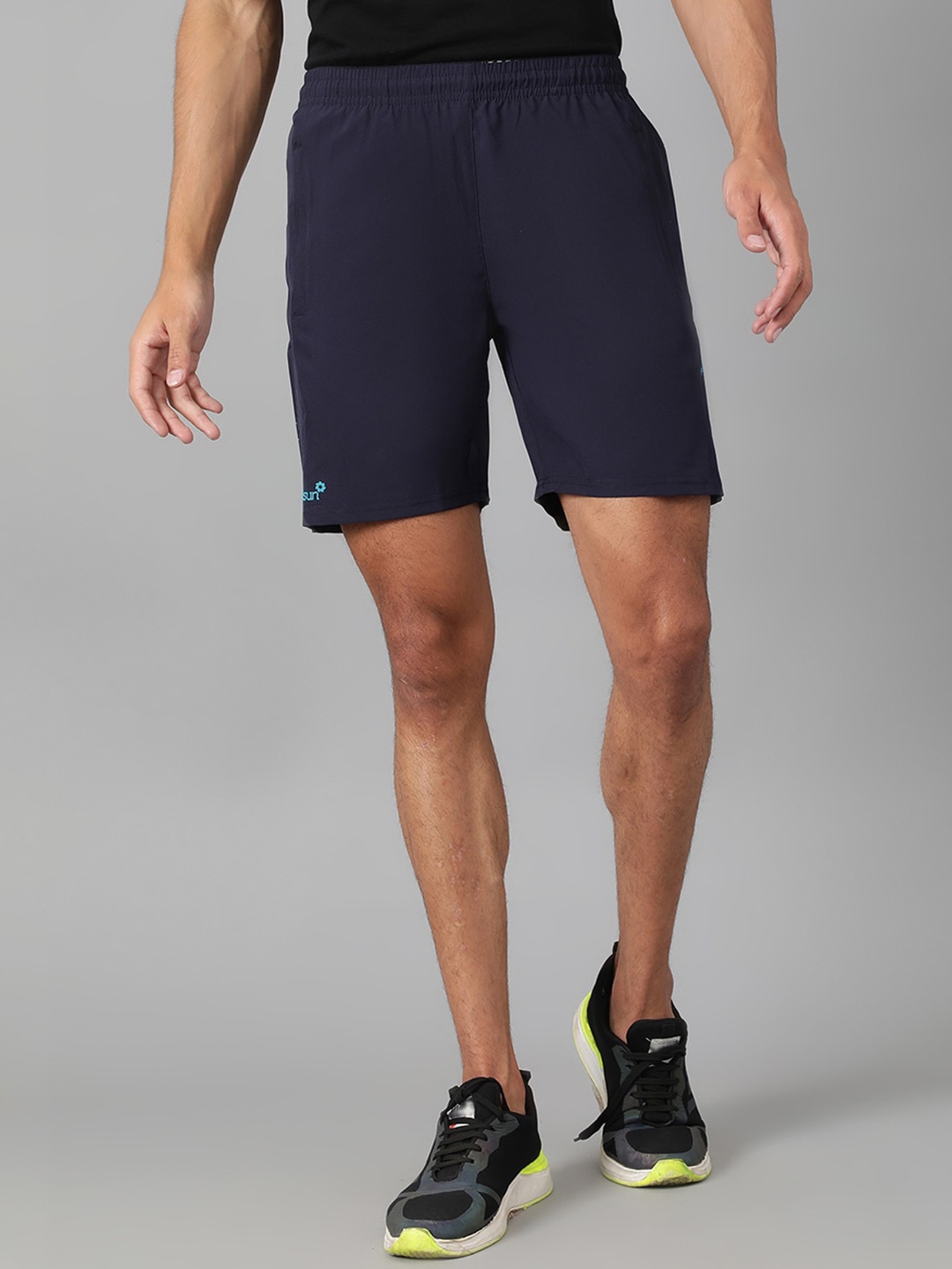 

SPORT SUN Men Mid-Rise Above Knee Shorts, Navy blue