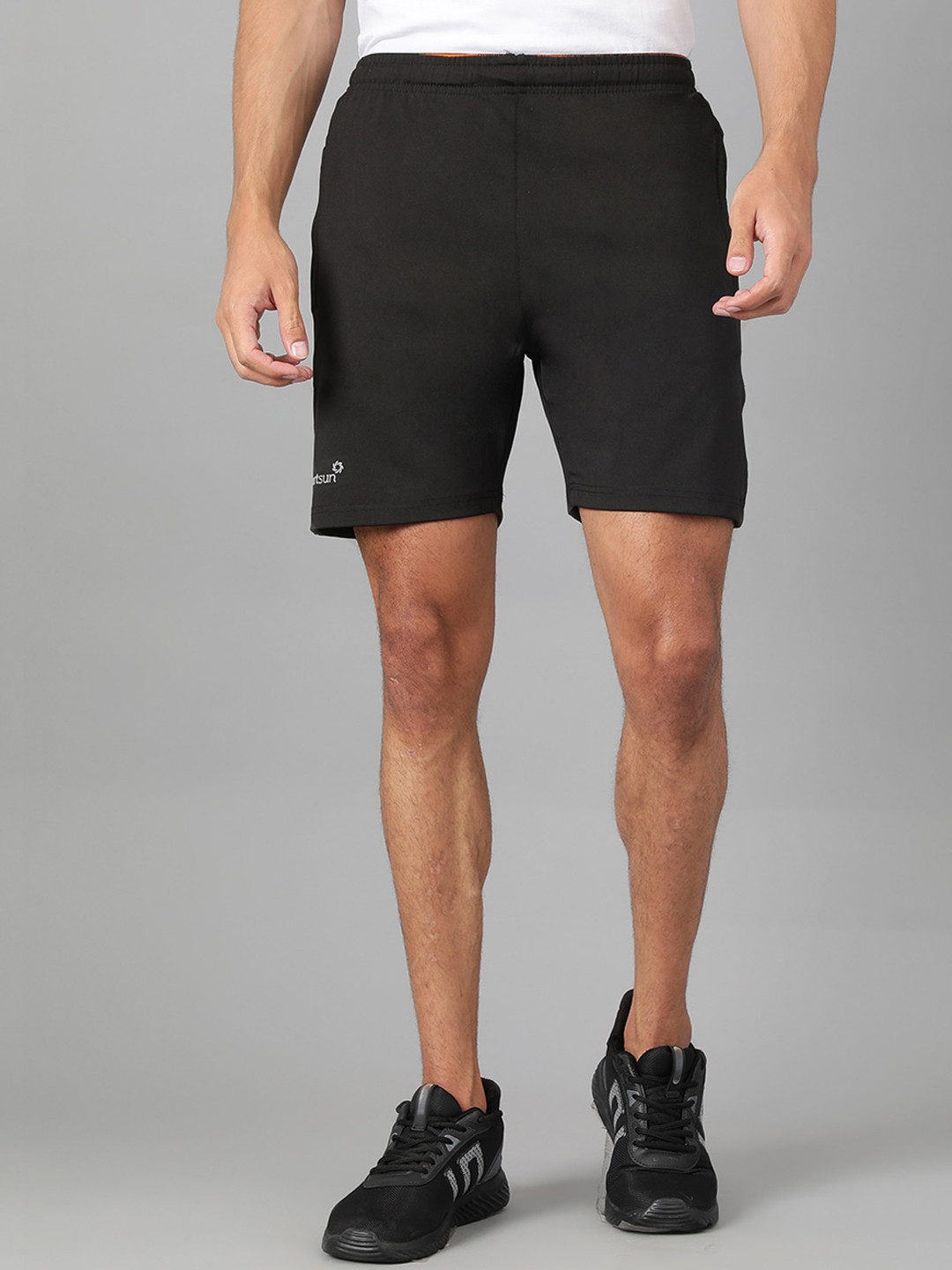 

SPORT SUN Men Mid Rise Sports Shorts, Black