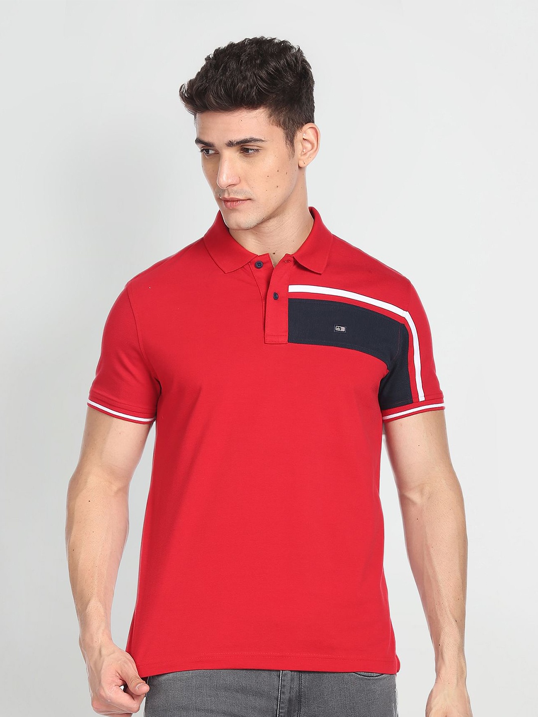 

Arrow Sport Polo Collar Pure Cotton T-Shirt, Red