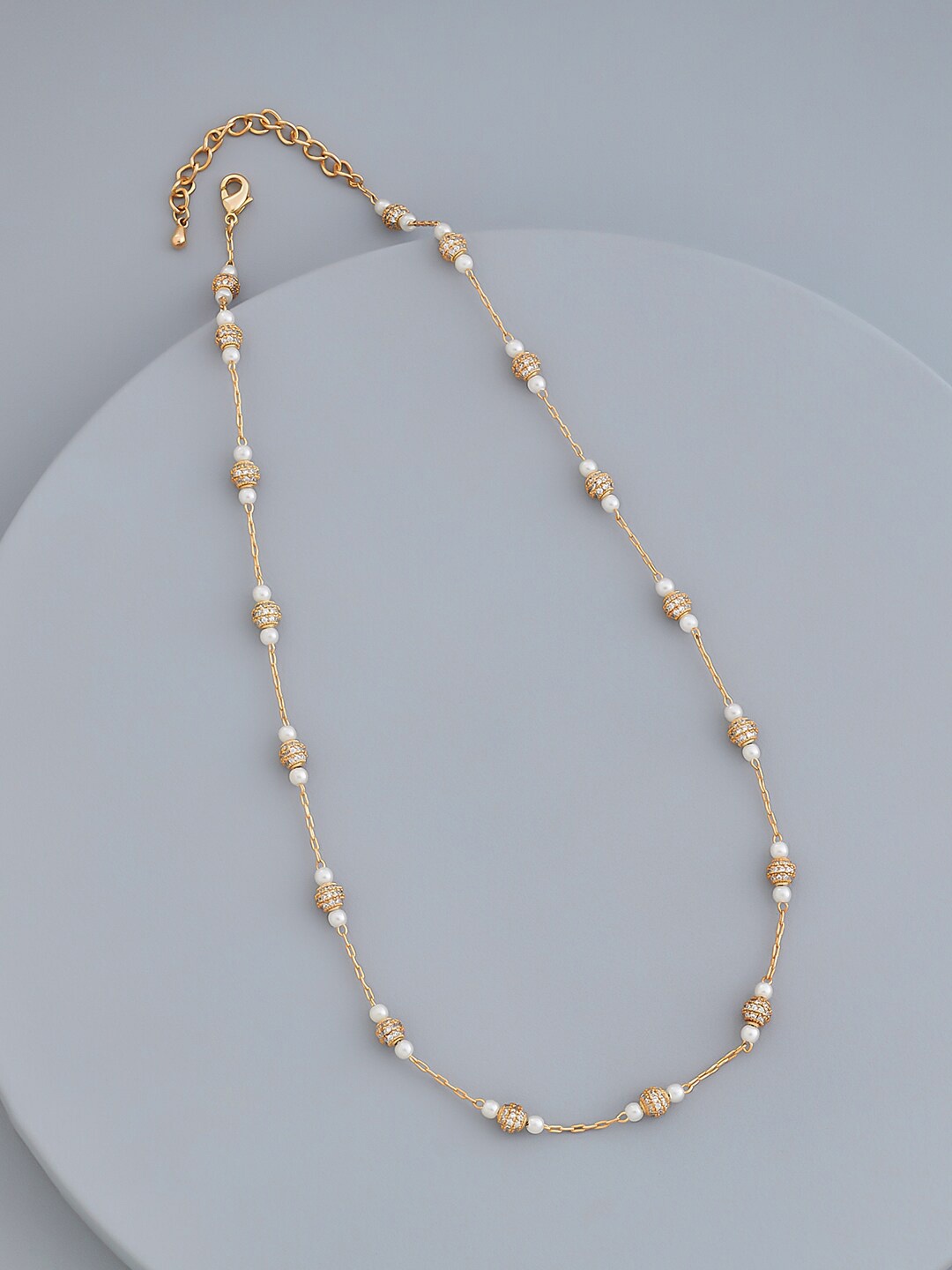 

Kushal's Fashion Jewellery Gold-Plated Cubic Zircons Chain