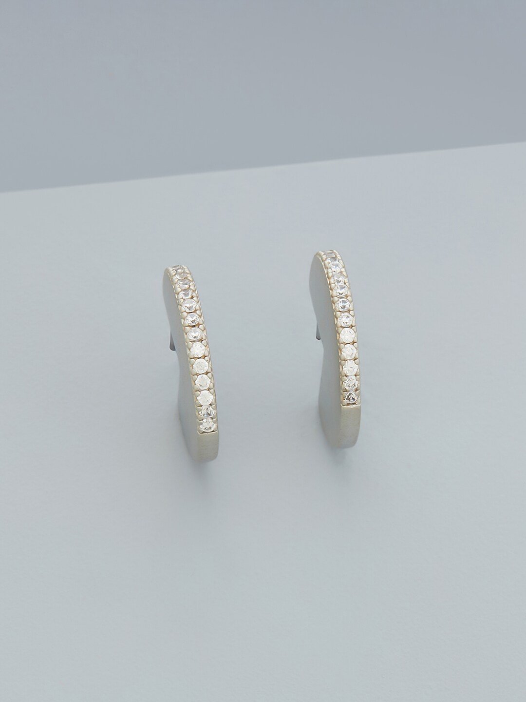 

Kushal's Fashion Jewellery Gold-Plated Circular Half Hoop Earrings