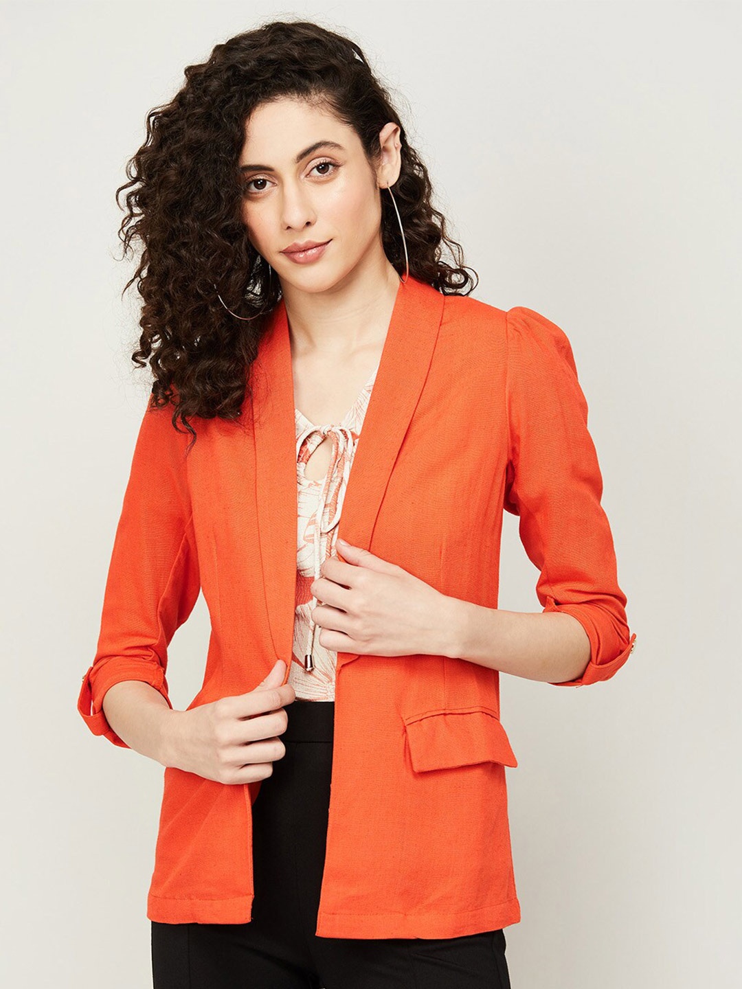 

CODE by Lifestyle Open Front Shrug, Orange