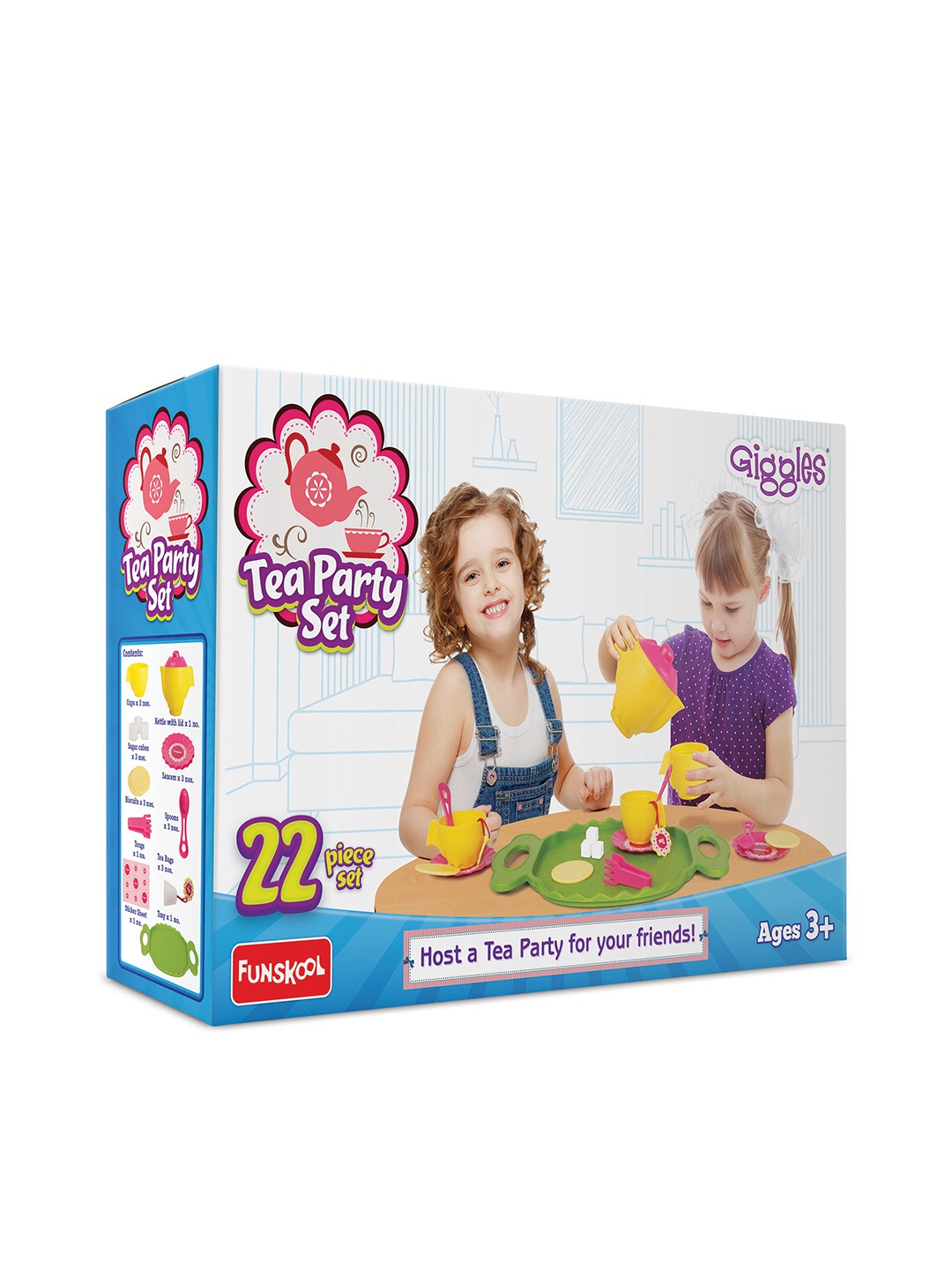 

Giggles 22-Piece Tea Party Set for Age 3 Years+, Multi