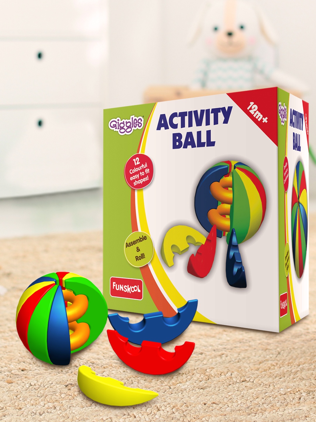 

Giggles Activity Ball for Age 1 Year+, Multi
