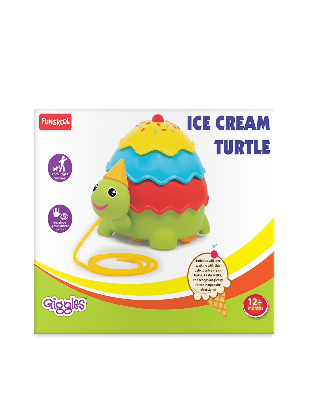 

Giggles Icecream Turtle for Age 1 Year+, Multi