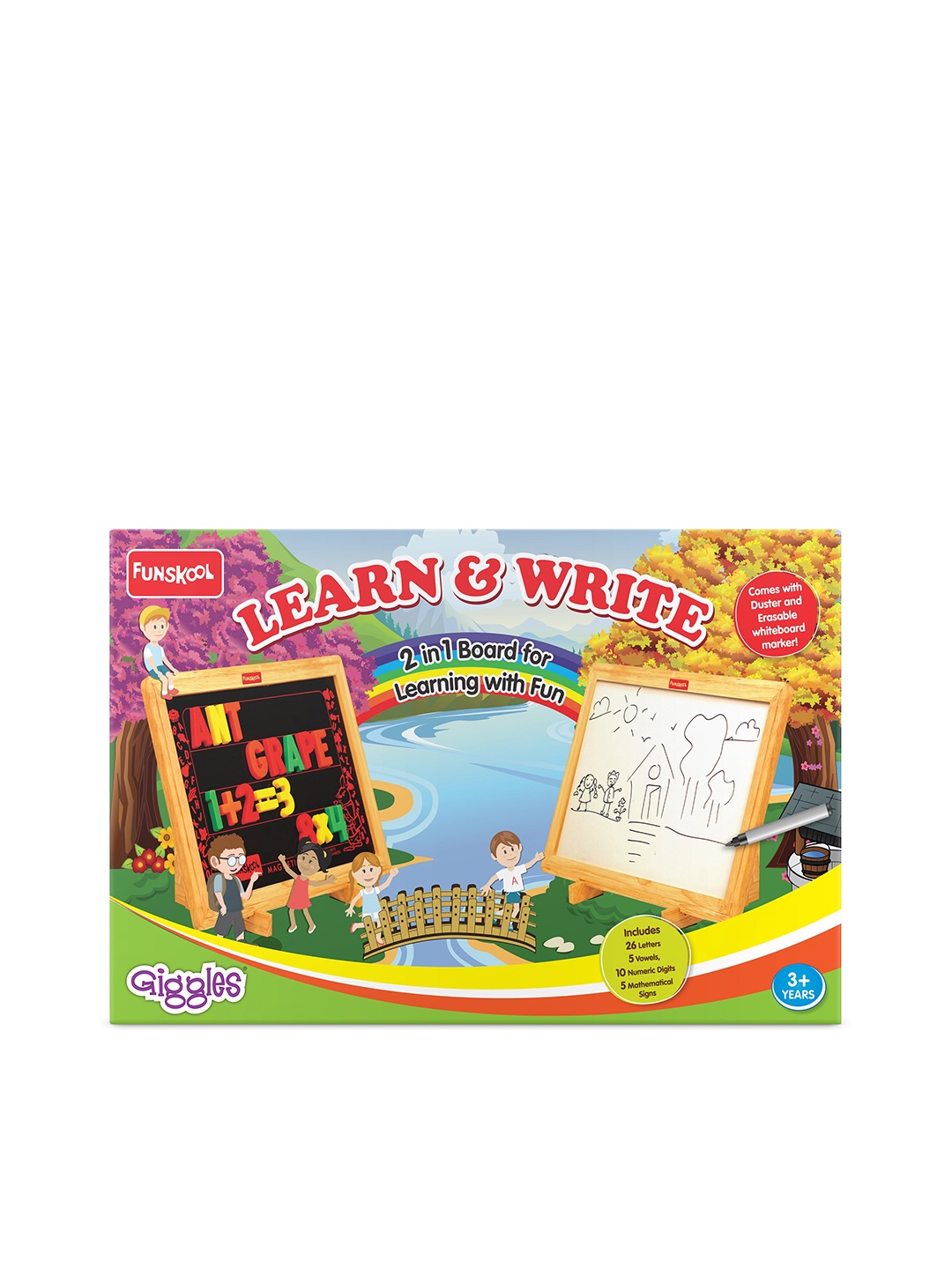 

Giggles Learn & Write 2 In 1 Board for Age 3 Years+, Multi