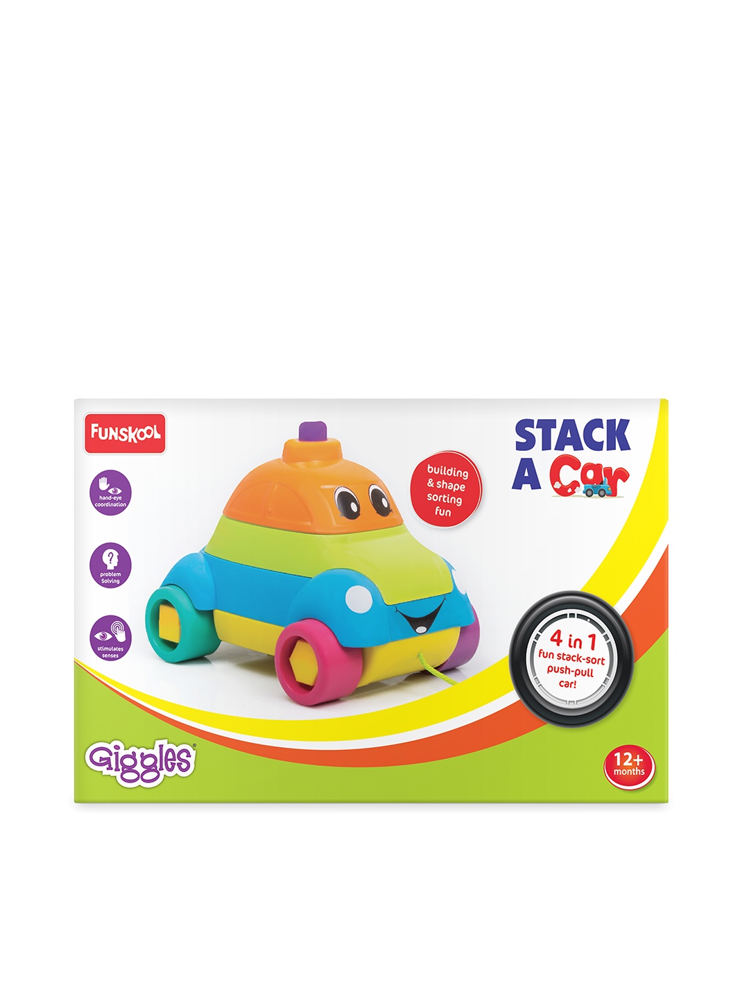 

Giggles Stack A Car for Age 1 Year+, Multi