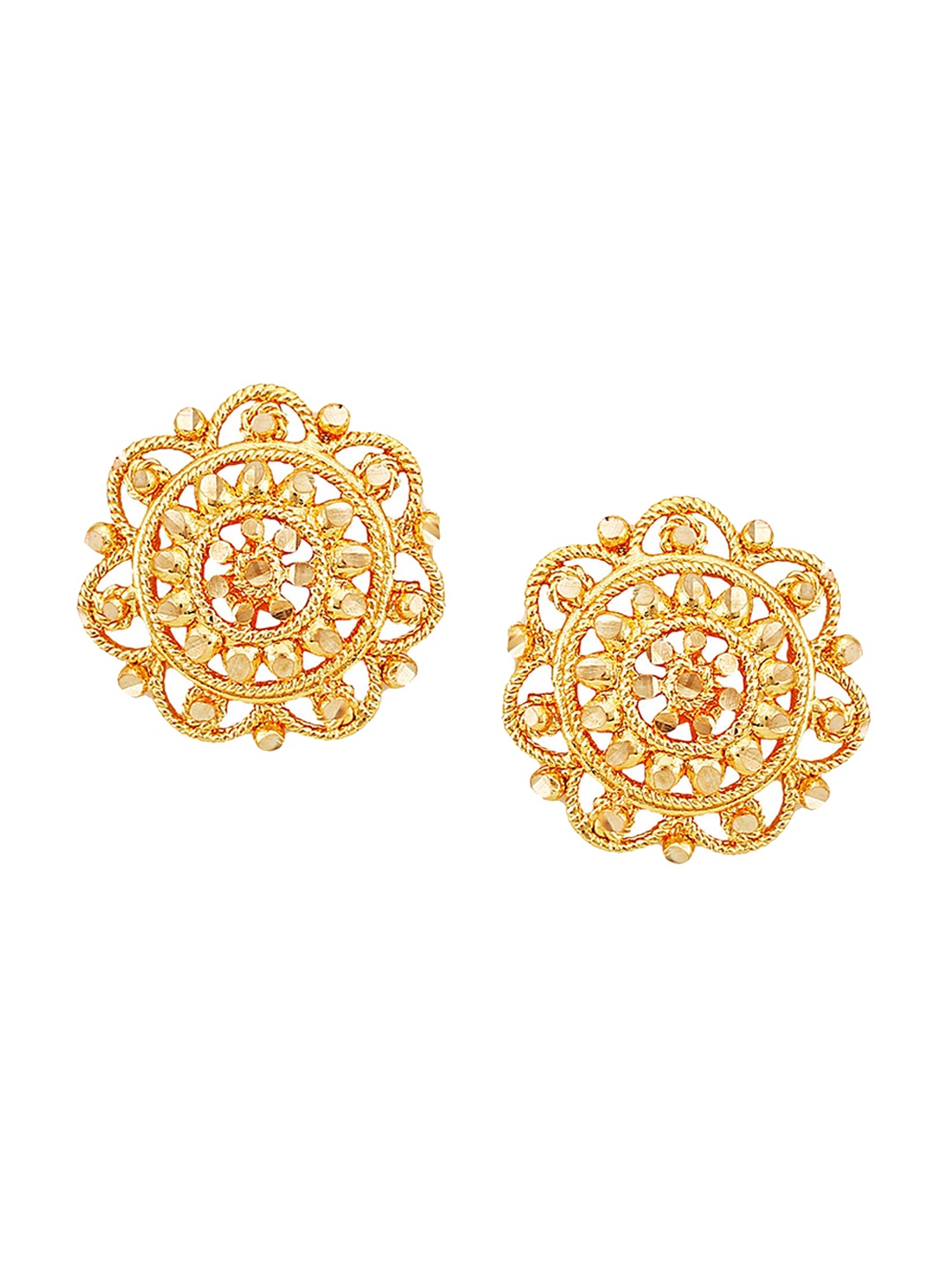 

Vighnaharta Gold-Plated Floral Studs Earrings