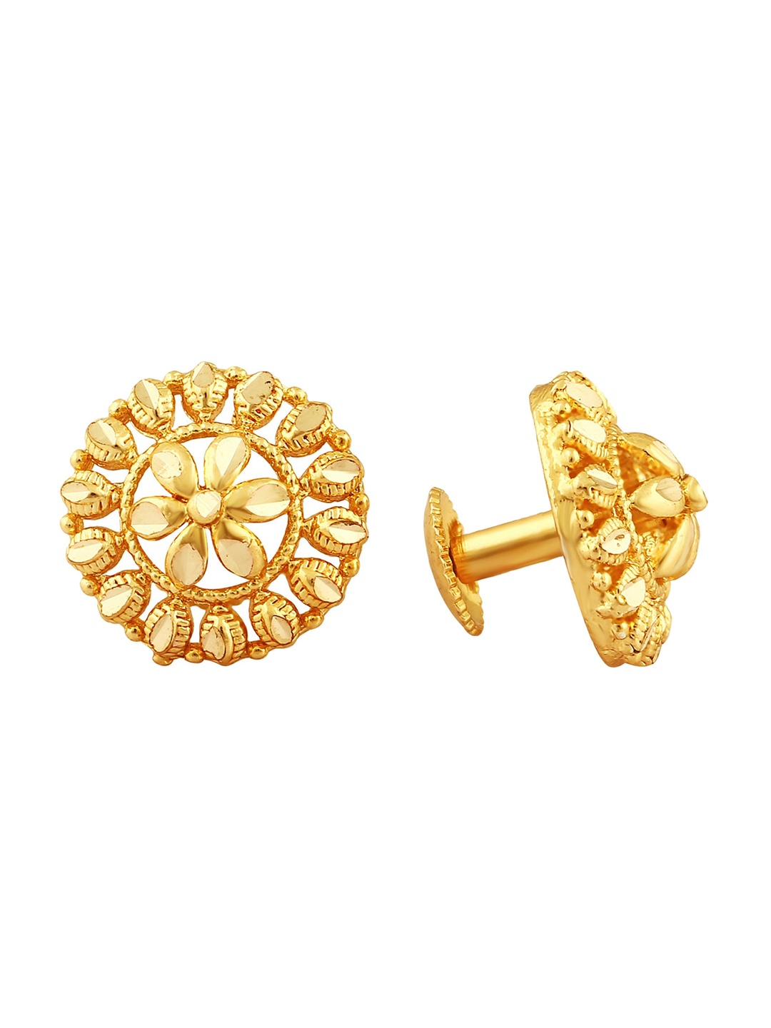 

Vighnaharta Gold-Plated Floral Studs Earrings