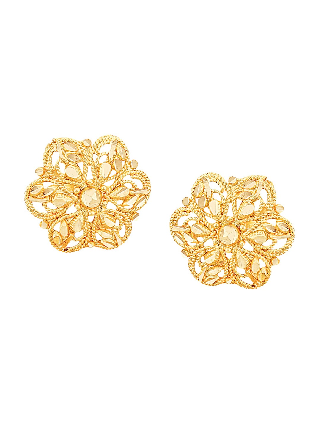 

Vighnaharta Gold-Plated Floral Studs Earrings