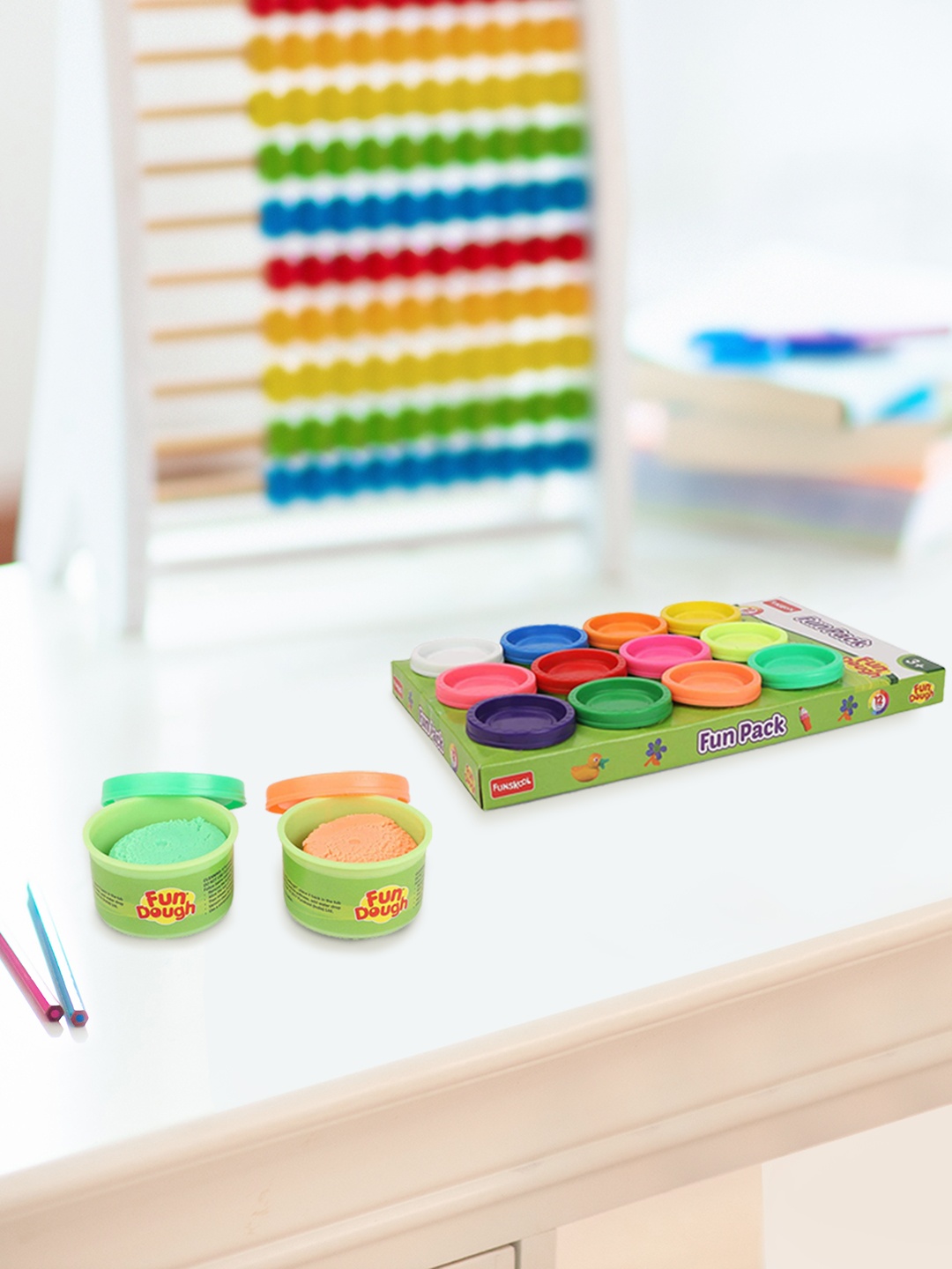 

Fun Dough 12 Tubs Fun Pack Dough Play Set For Age 3+ Years, Multi