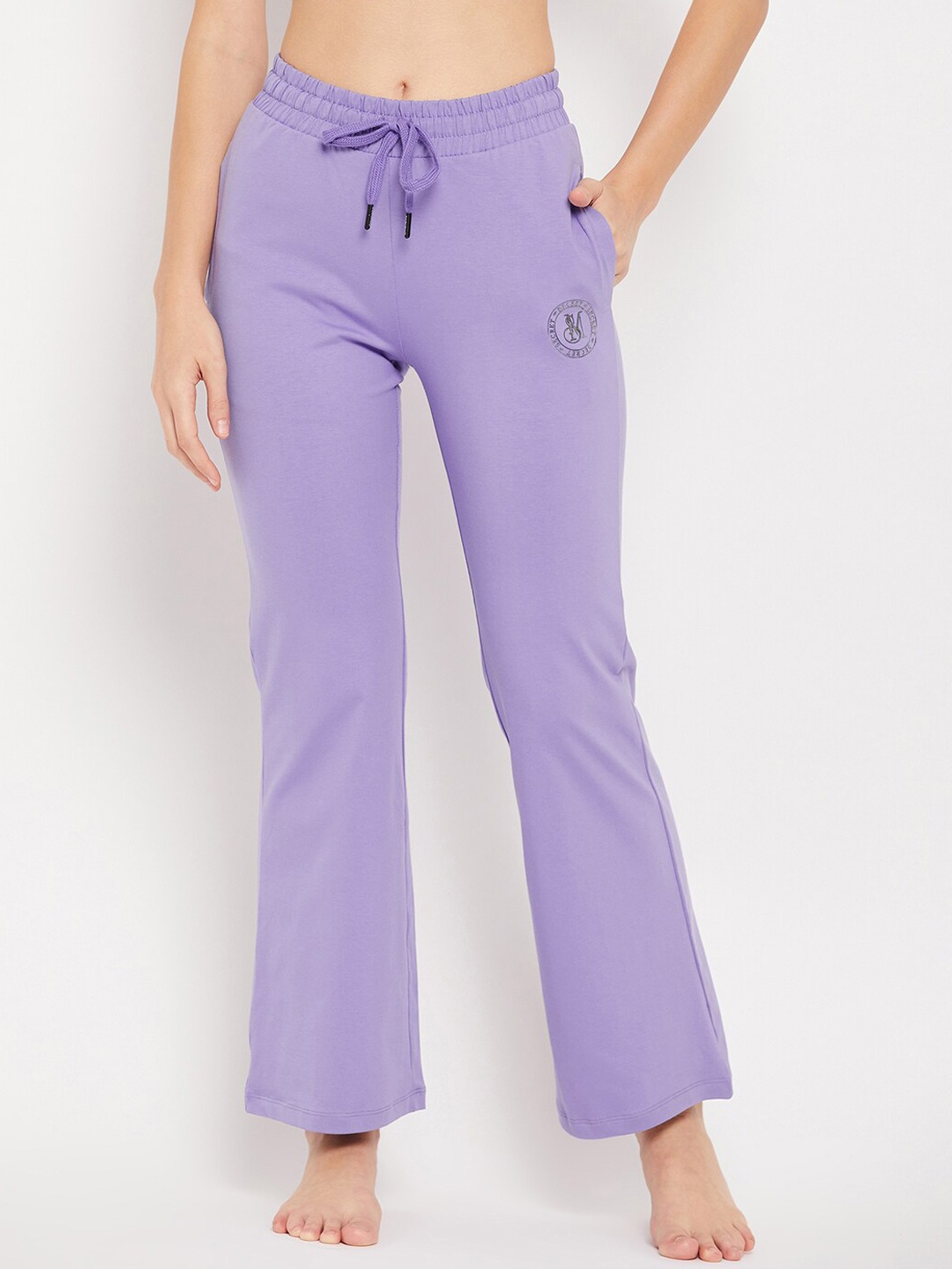 

MADAME M SECRET Women High-Rise Lounge Pants, Purple