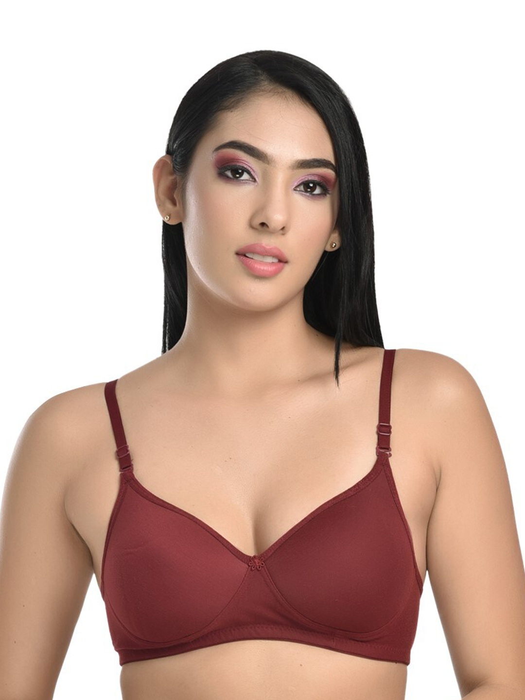 

SASHU Full Coverage Lightly Padded Seamless Cups Bra, Maroon
