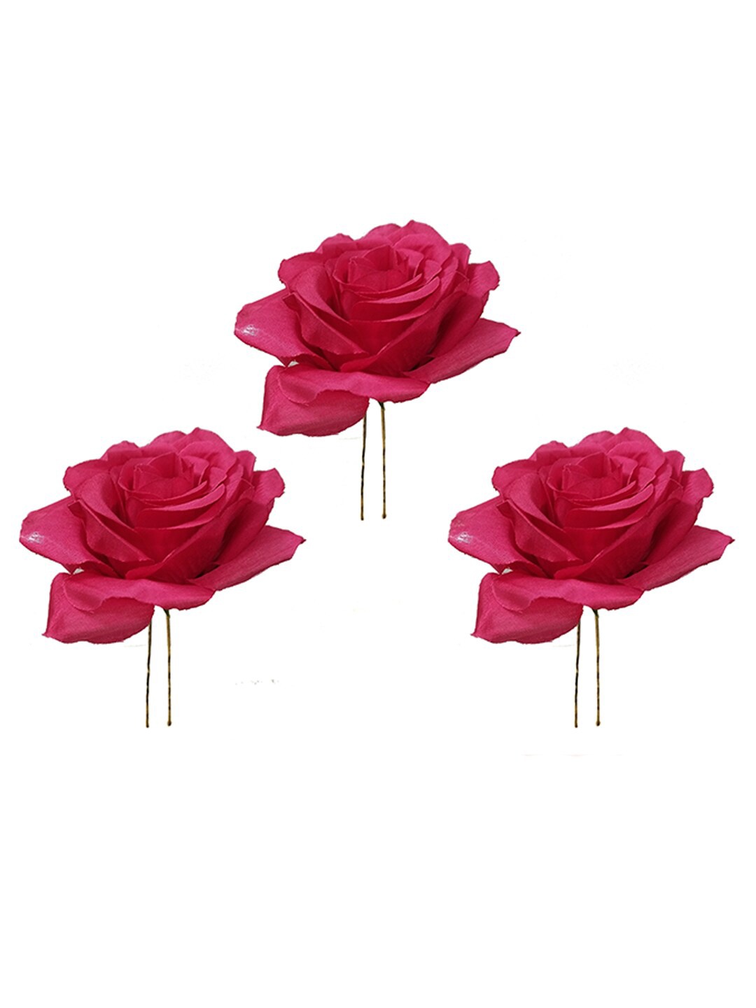 

Hair Flare Set of 3 Embellished U Pins, Pink