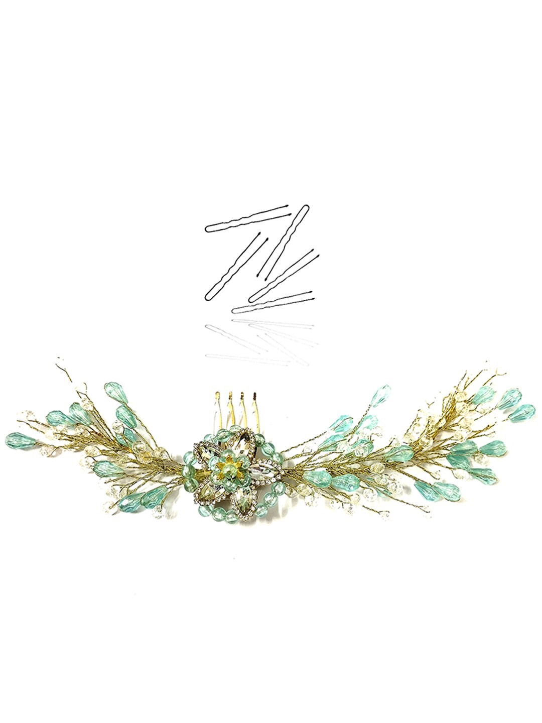 

Hair Flare Women Artificial Flower Hair Accessory Set, Blue