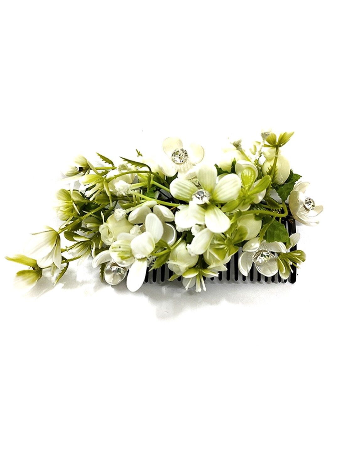 

Hair Flare Women Artificial Flower Embellished Hair Accessory Set, Cream