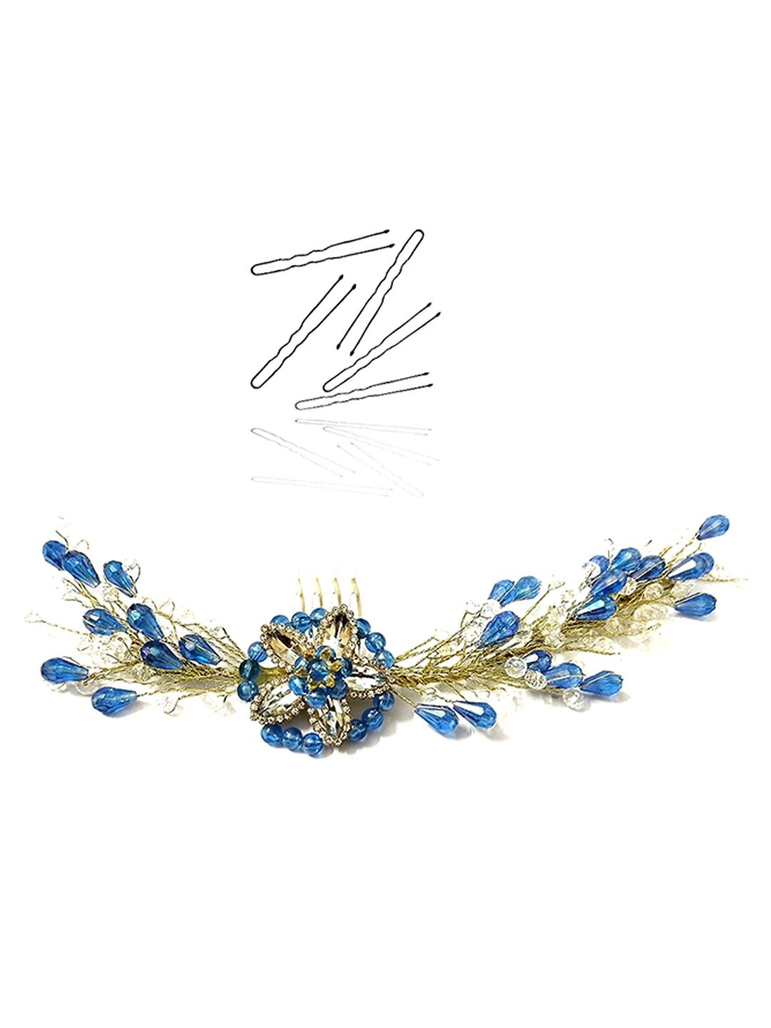 

Hair Flare Women Embellished Hair Accessory Set, Blue