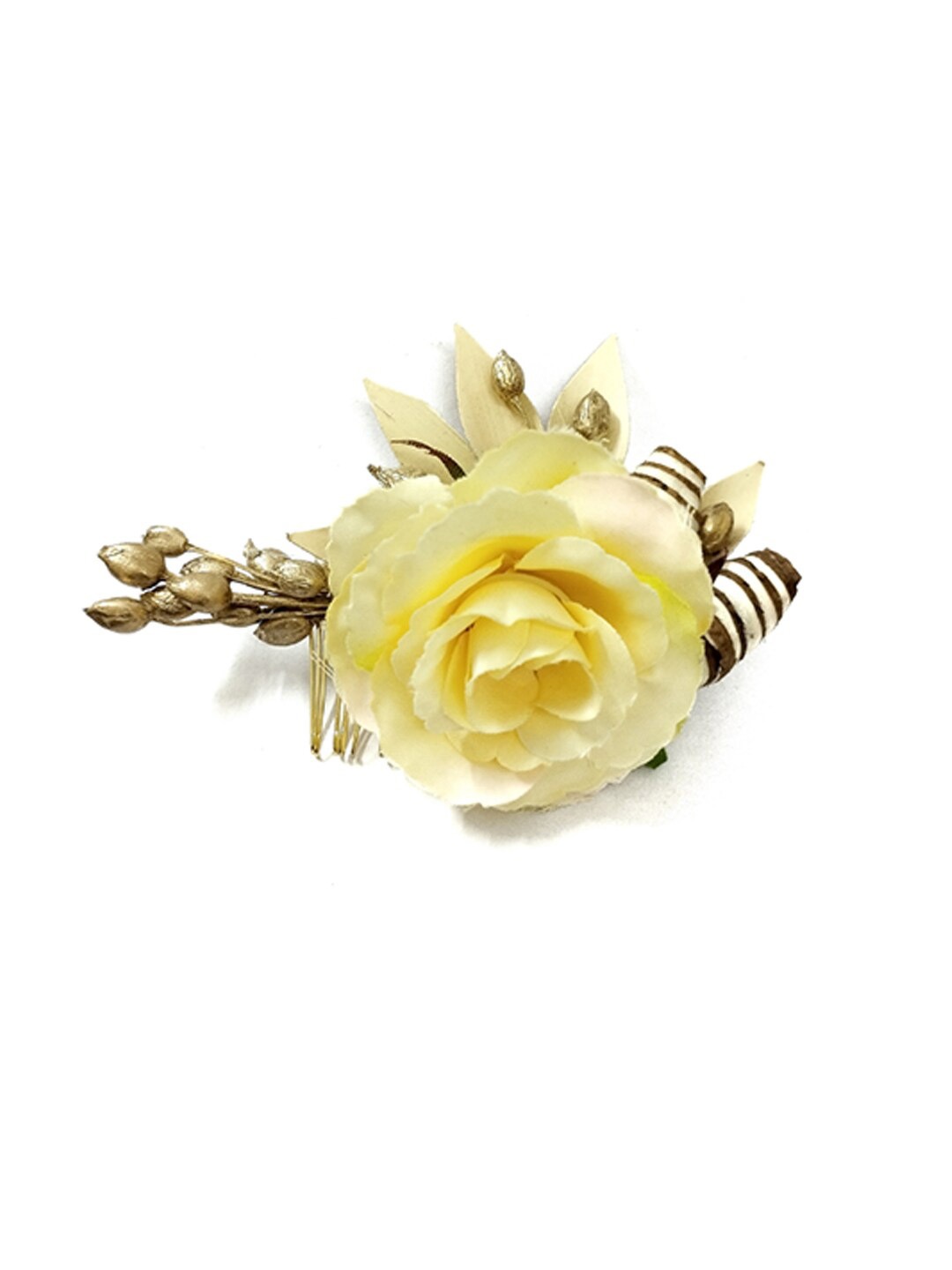 

Hair Flare Women Artificial Floral Claw Clip, Cream
