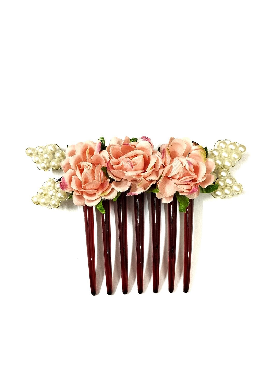 

Hair Flare Embellished Comb Pin, Peach