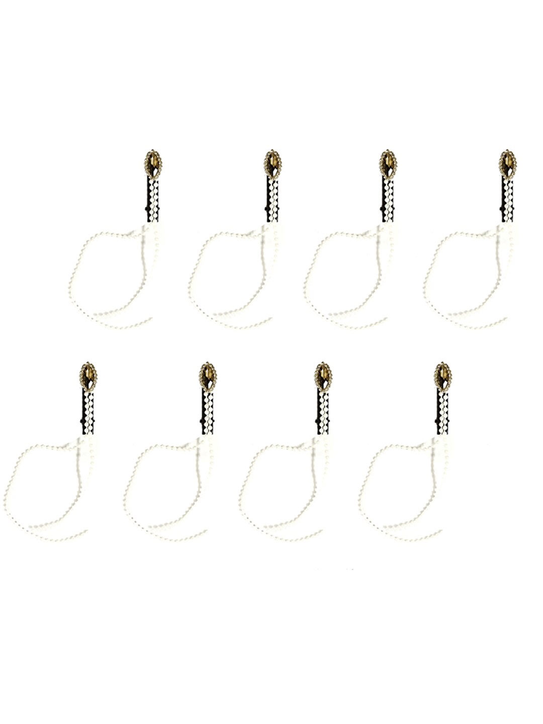 

Hair Flare Women 8Pcs Embellished Hairstick, Gold