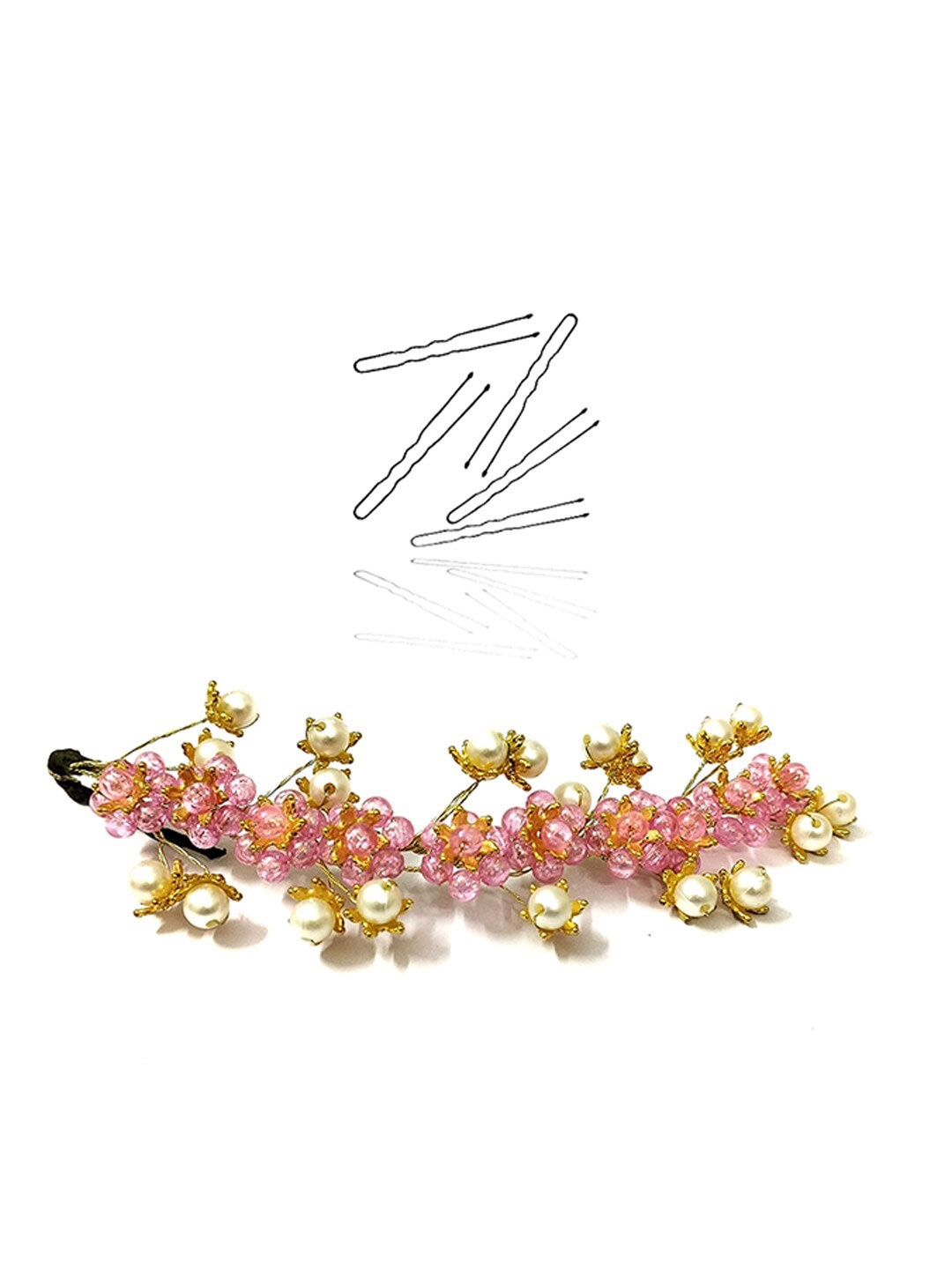 

Hair Flare Women Embellished Hair Accessory Set, Pink