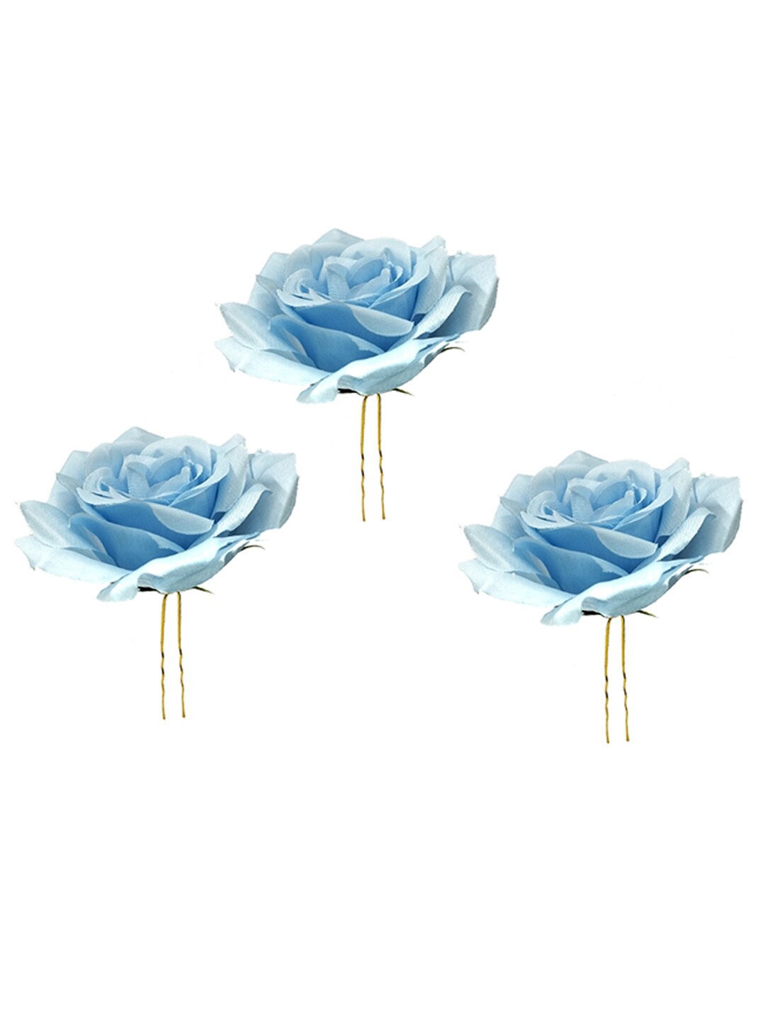 

Hair Flare Women Set Of 3 U Pins, Blue