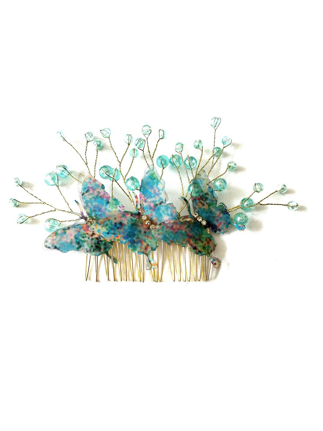 

Hair Flare Embellished Comb Pin, Blue