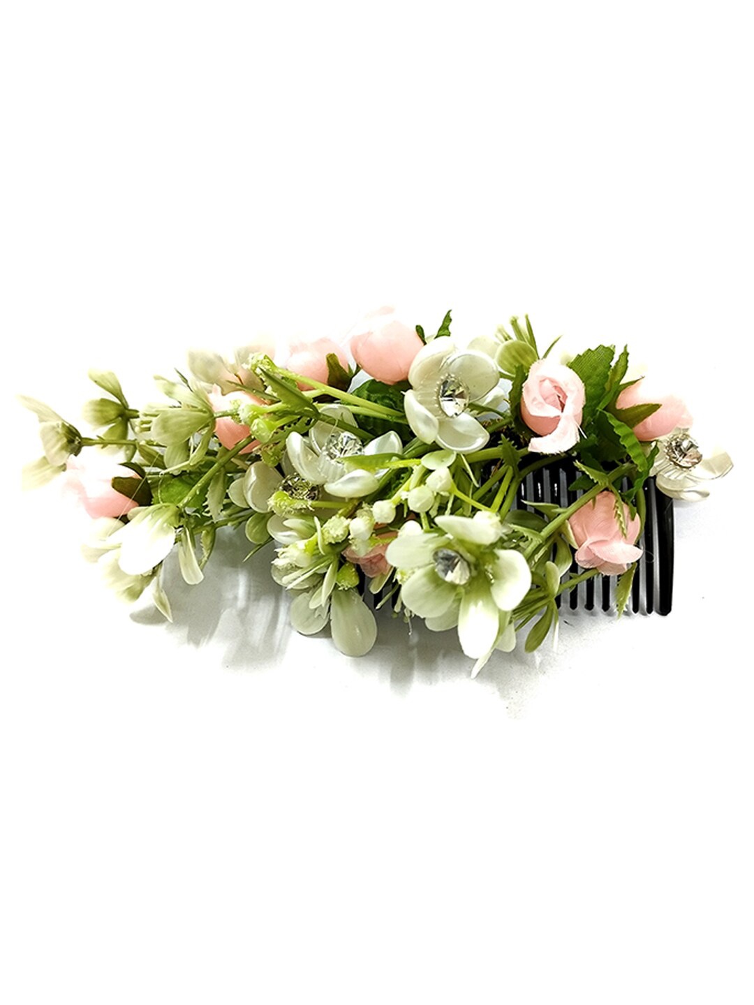Hair Flare Embellished Comb Pin, Peach