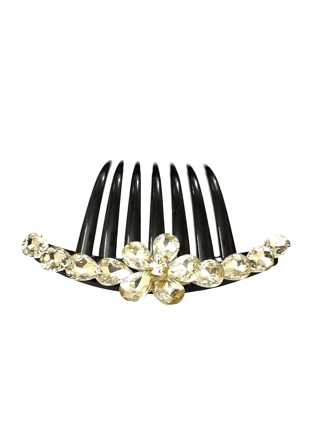 

Hair Flare Women Embellished Stones Comb Pin, Silver