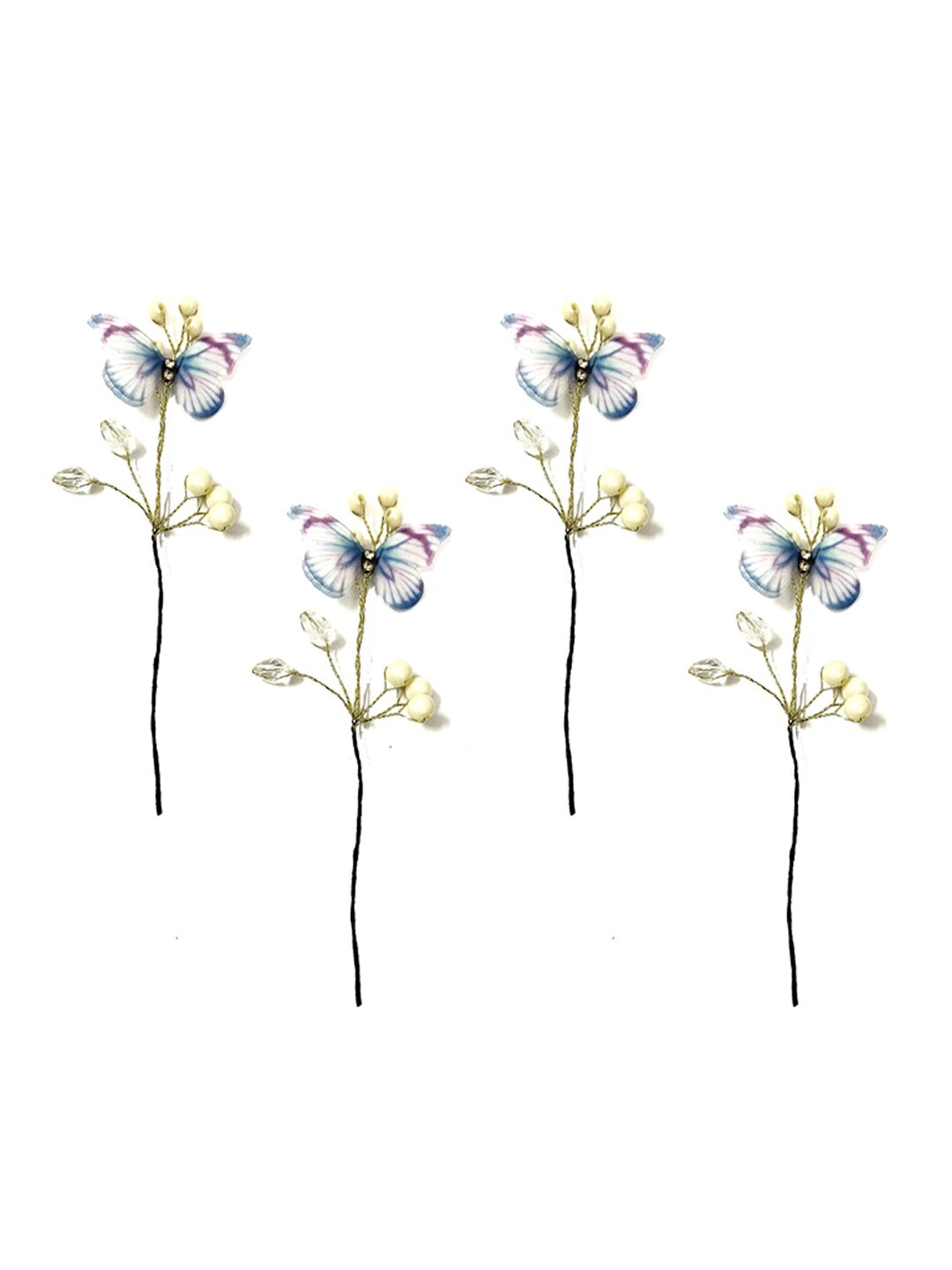 

Hair Flare Set of 4 Embellished Hairstick, Blue