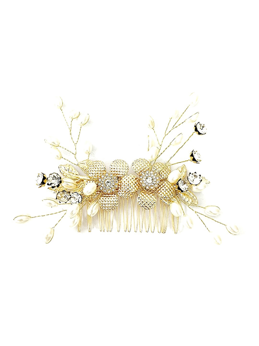 

Hair Flare Women Embellished Comb Pin, Gold