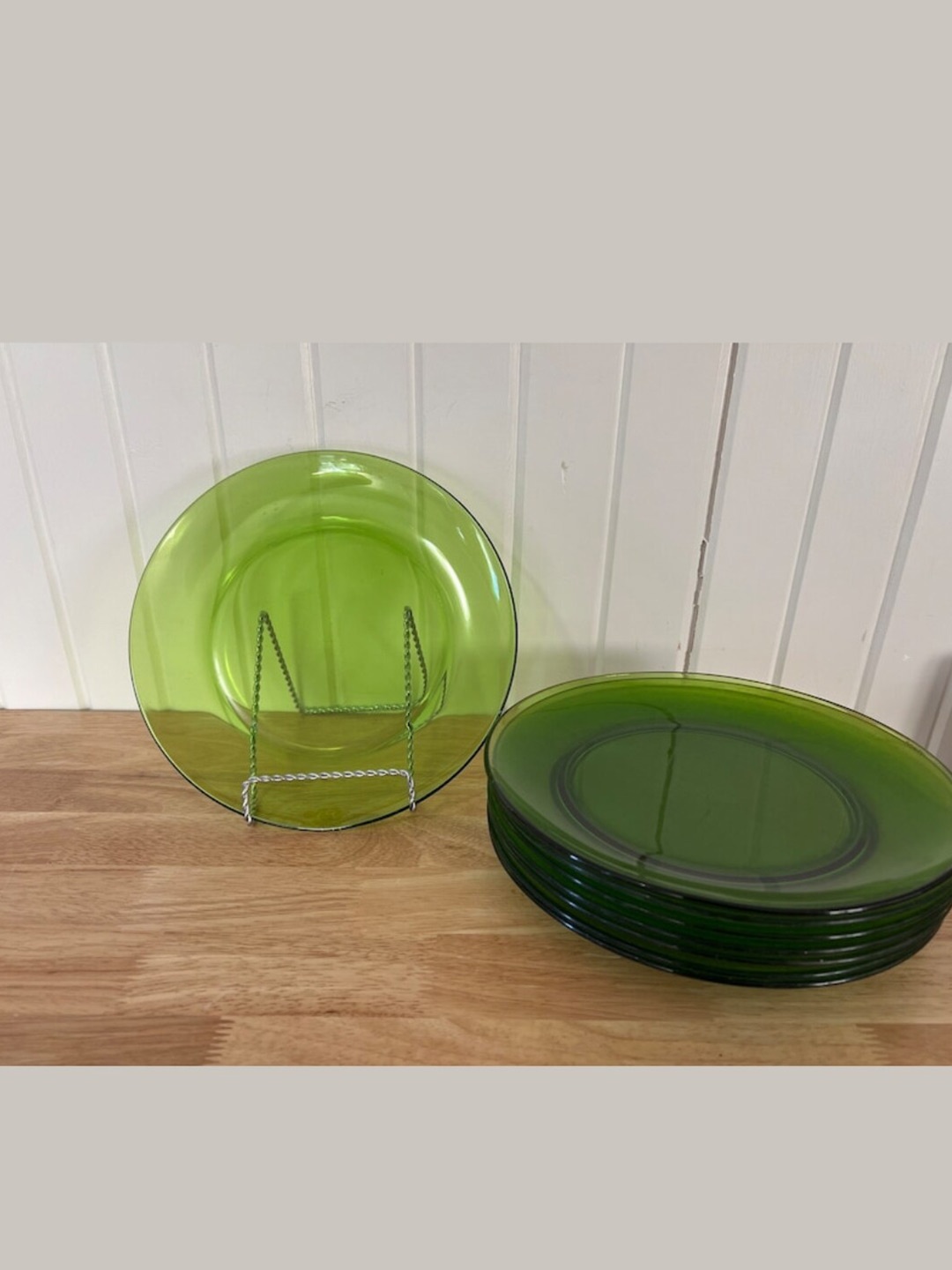 

DURALEX Lys Green 6 Pieces Transparent Glass Dinner Plates 23.5 cm