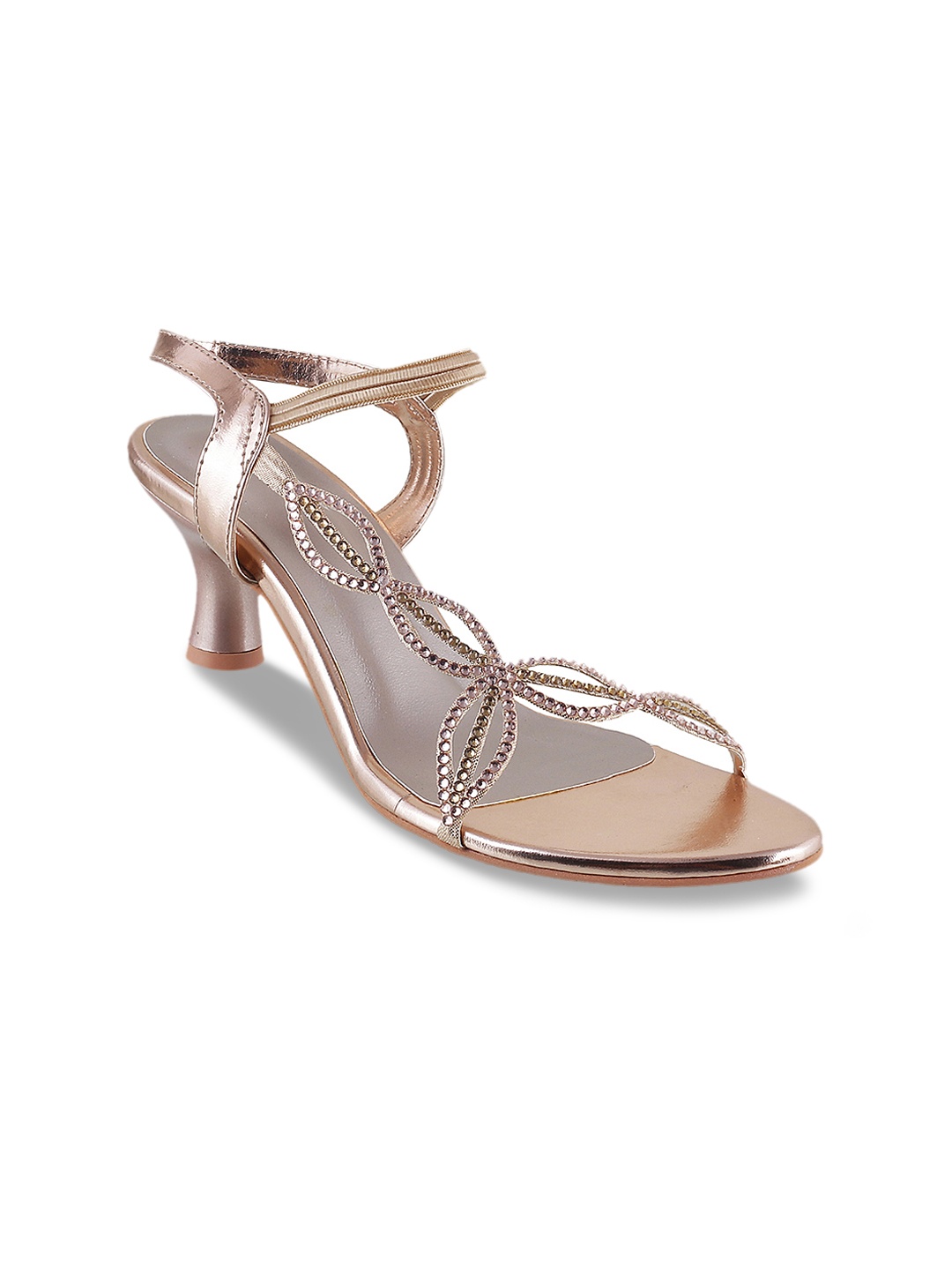 

Metro Women Gold-Toned Solid Sandals