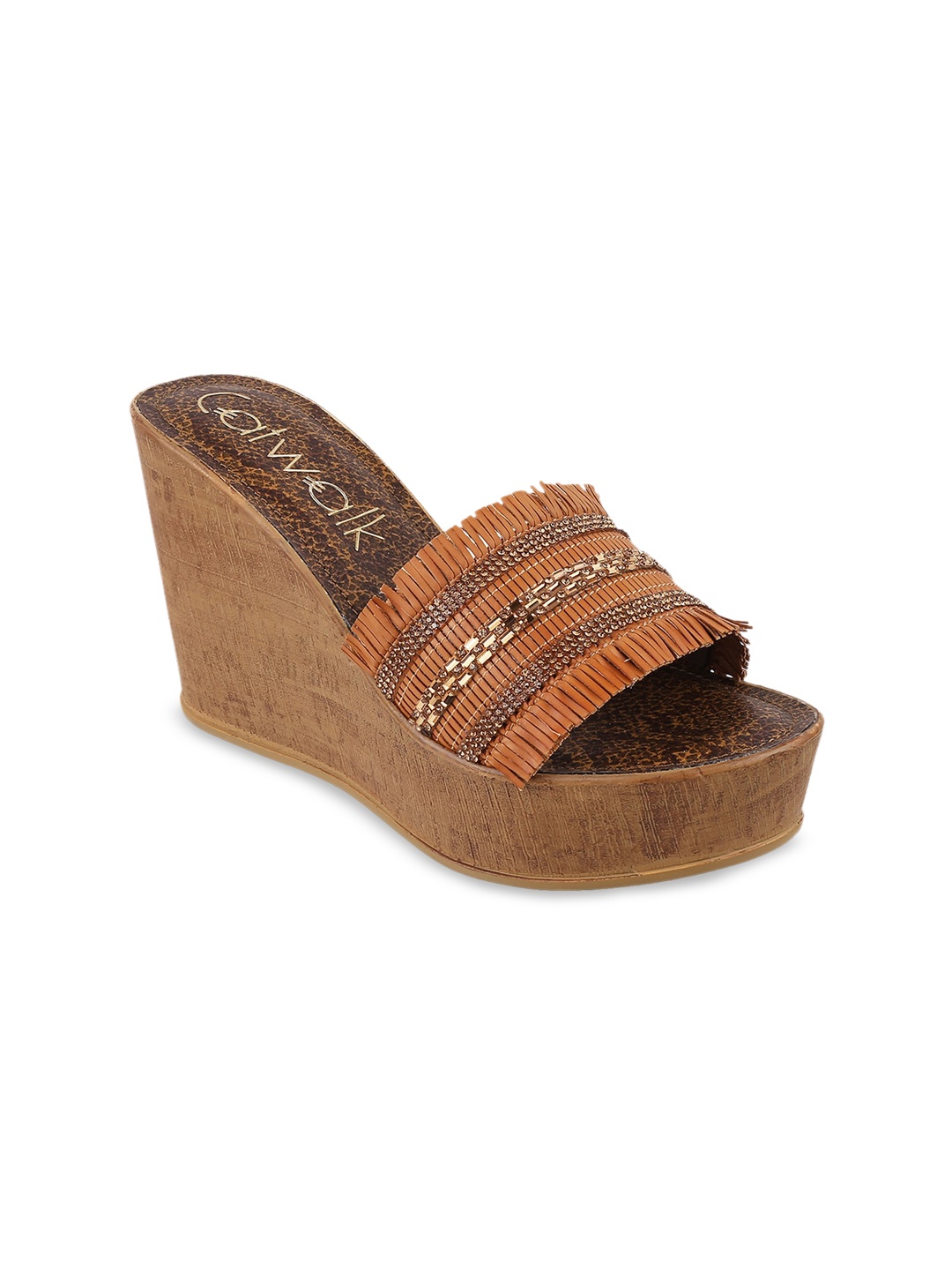 

Catwalk Embellished Wedge Heels, Brown