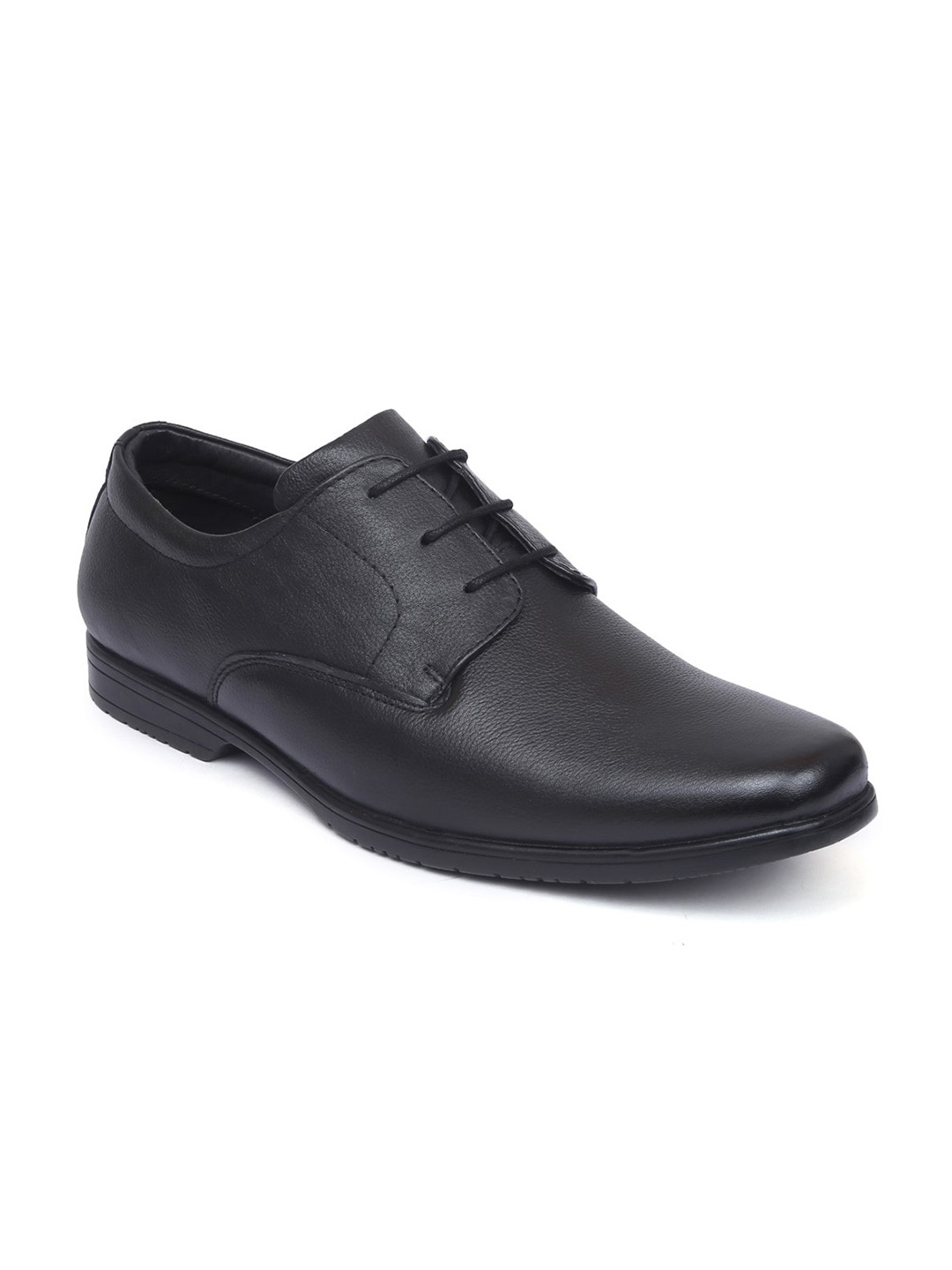 

Zoom Shoes Men Textured Leather Formal Derbys, Black