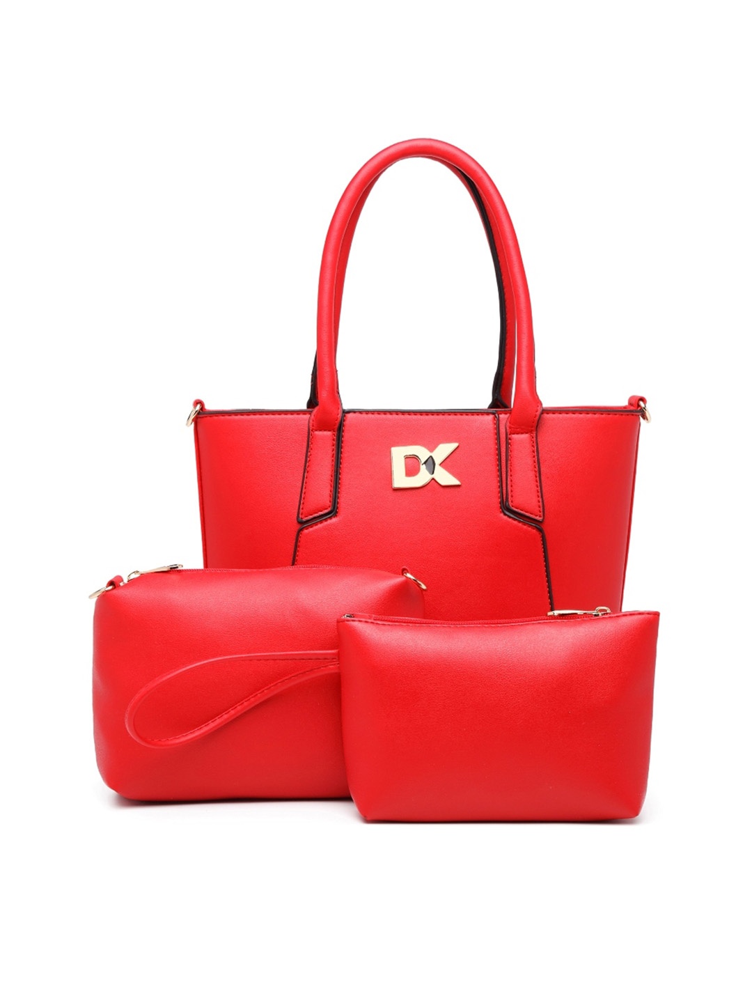 

Diana Korr Pack Of 3 Textured Structured Shoulder Bag, Red