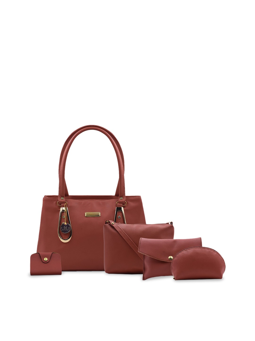 

Diana Korr Set Of 5 Structured Handbags, Brown