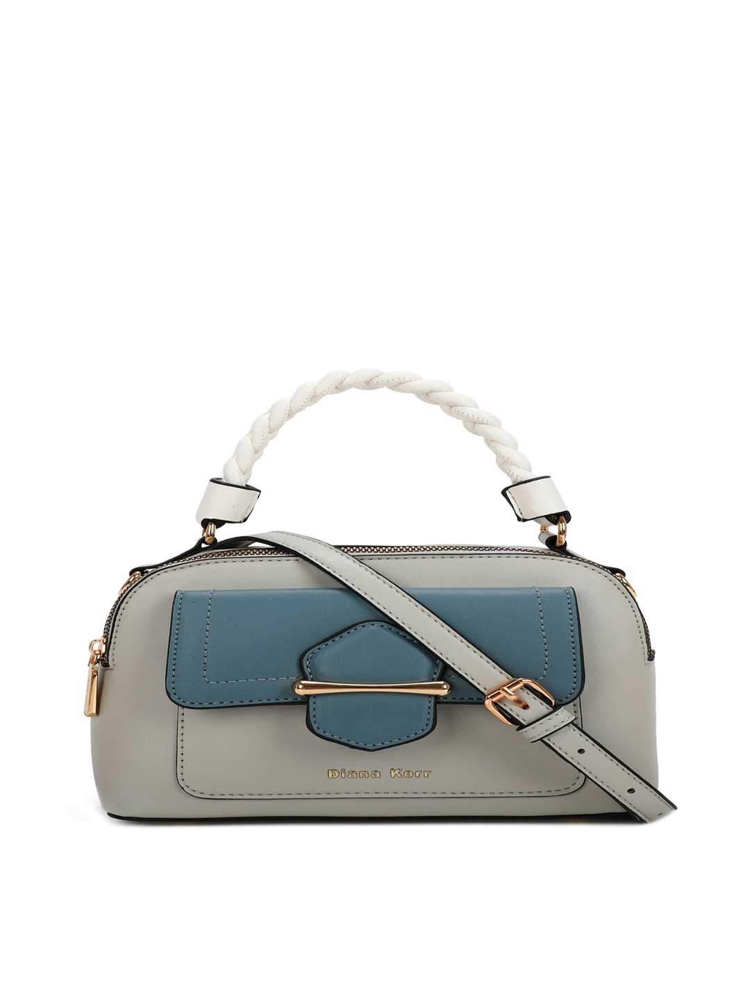 

Diana Korr Colourblocked Structured Handheld Bag, Blue