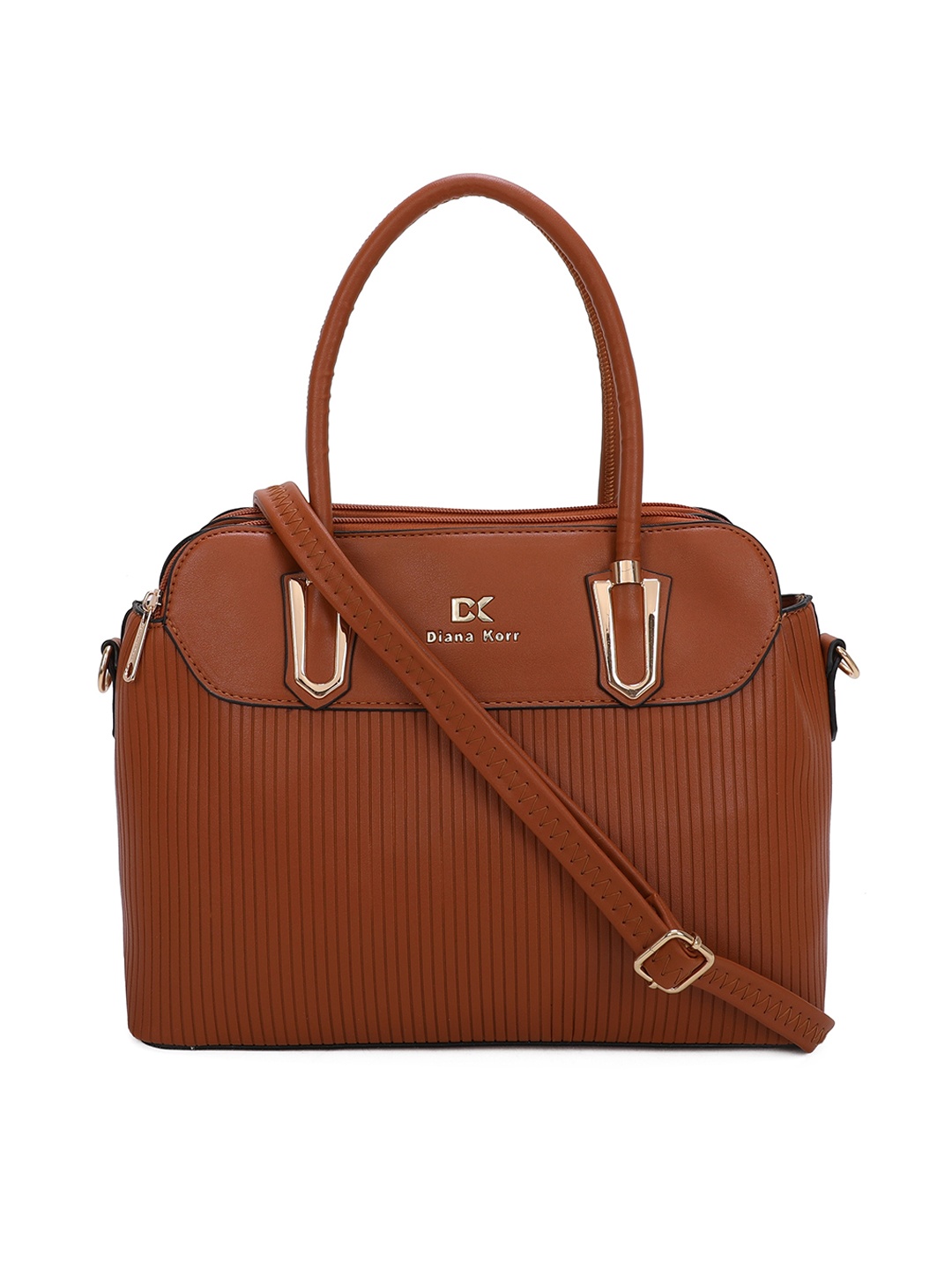 

Diana Korr PU Textured Structured Handheld Bag, Brown